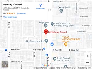 Get Directions to Dentistry of Oxnard, CA
